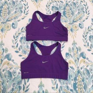 Purple Nike Dri-Fit Sports Bra